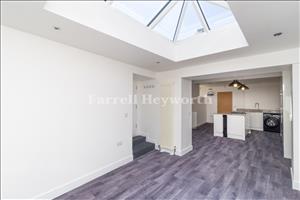 Living area and kitchen