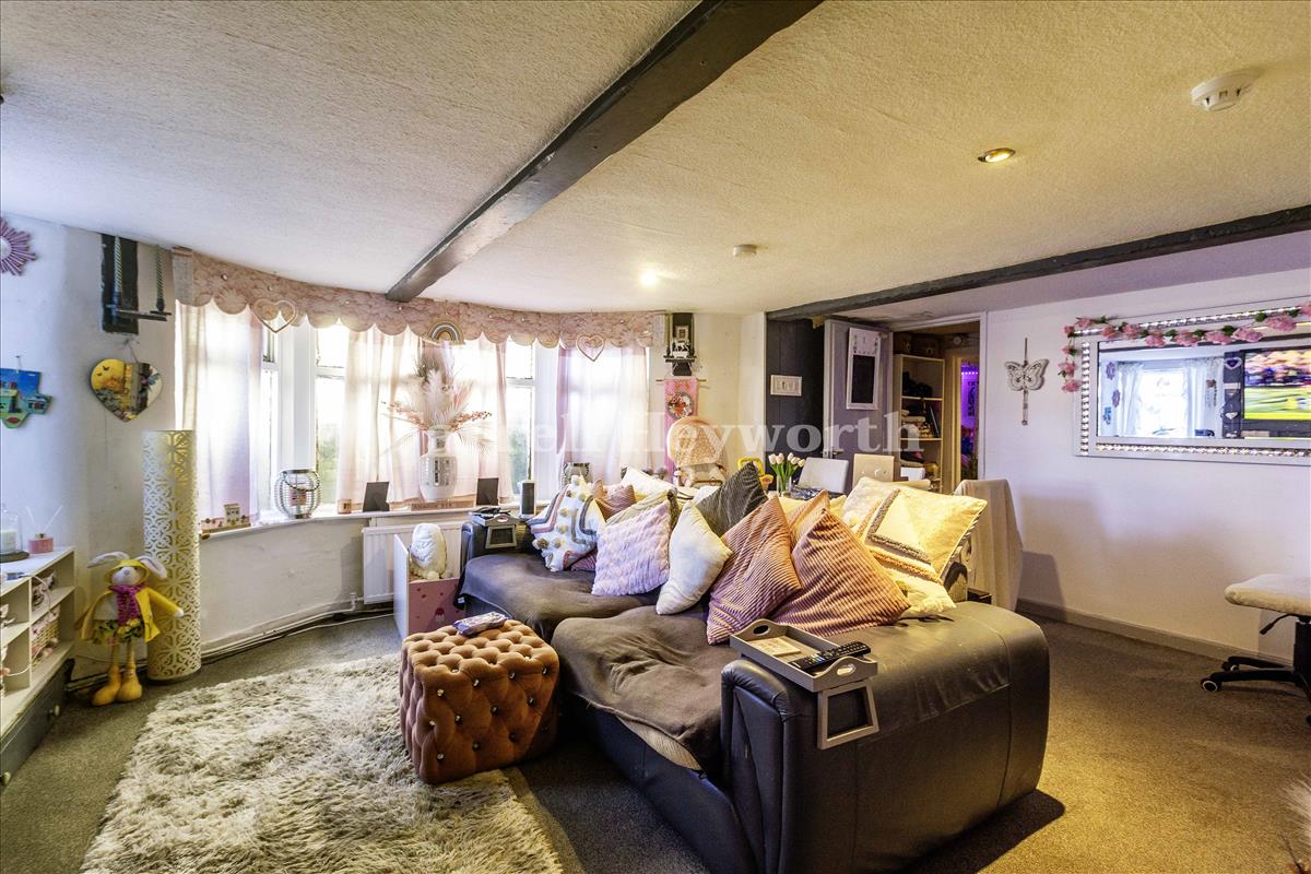 Basement flat lounge view 2