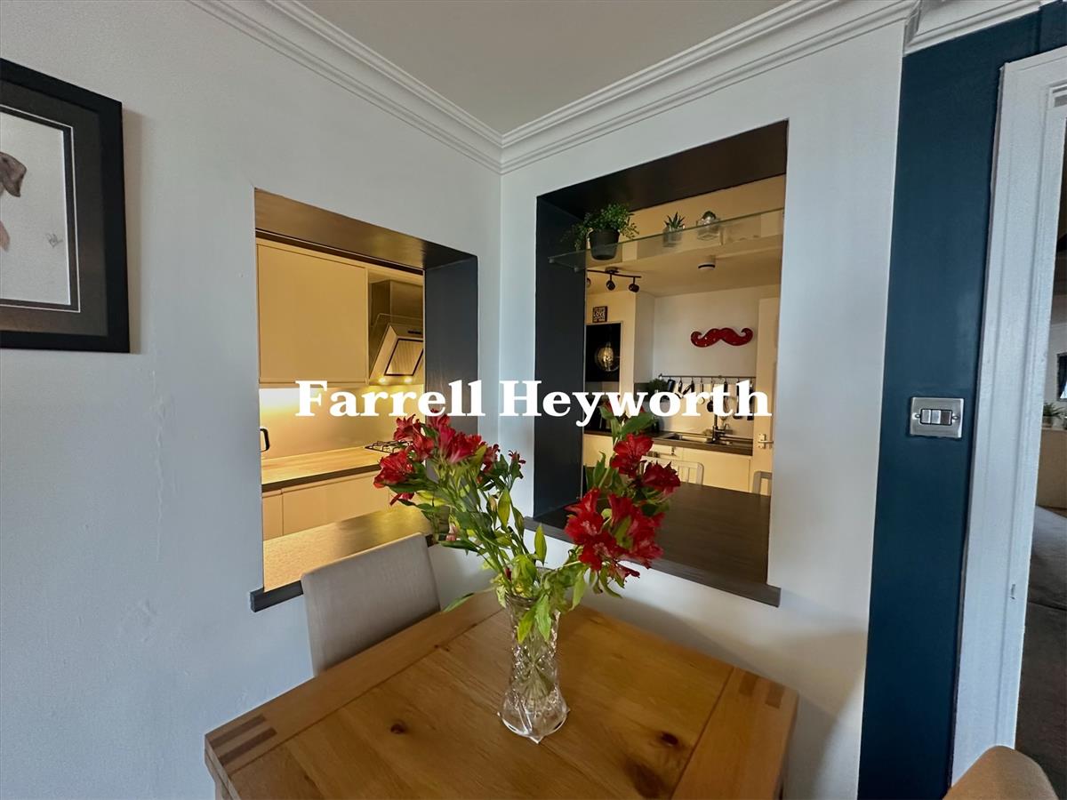 View through kitchen