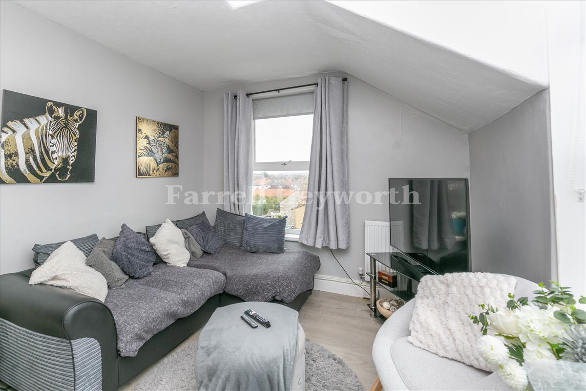 Top floor flat reception kitchen view 2