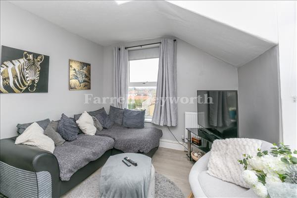 Top floor flat reception kitchen view 2