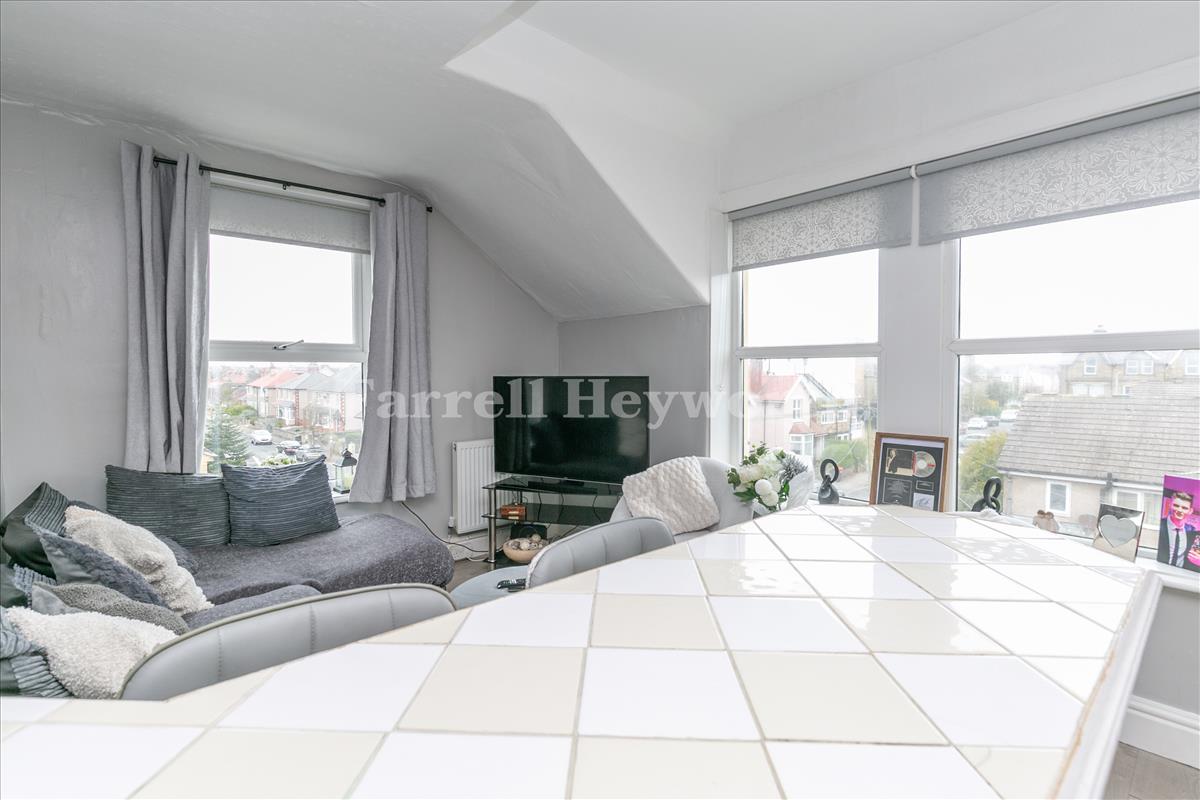 Top floor flat reception kitchen view 3